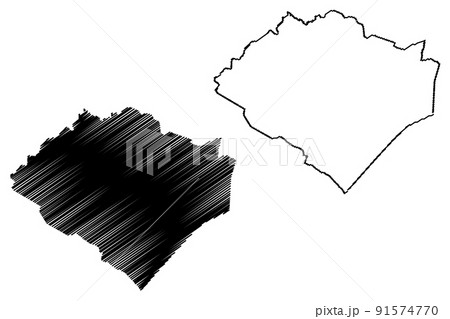 Craibas municipality (Alagoas state, Municipalities of Brazil, Federative Republic of Brazil) map vector illustration, scribble sketch Craibas map 91574770