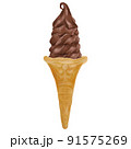 手描きチョコソフトクリーム 91575269