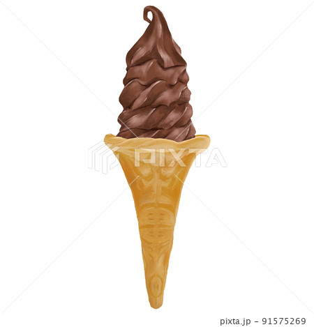 手描きチョコソフトクリーム 91575269