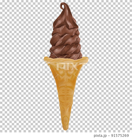 手描きチョコソフトクリーム 91575269