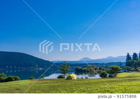 （静岡県）真夏の田貫湖湖畔キャンプ場 91575806