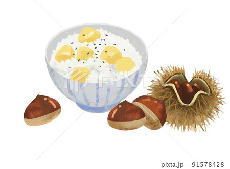 秋の味覚　栗ご飯 91578428