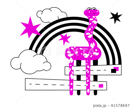 Search in browser tabs - colorful flat design style illustration 91578697