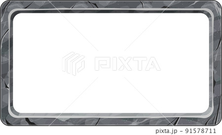 石板の枠_フレーム_丸角_16:9 91578711