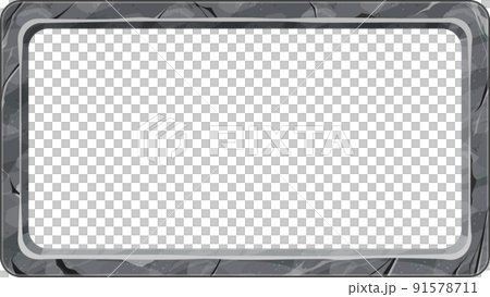 石板の枠_フレーム_丸角_16:9 91578711