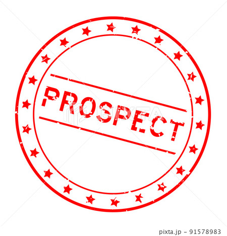 Grunge red prospect word round rubber seal stamp on white background Grunge red prospect word round rubber seal stamp on white background 91578983