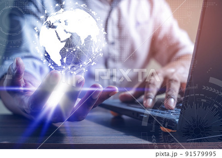 Networking people and connecting network concept Networking people and connecting network concept 91579995