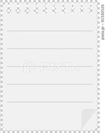 Background of notepad with ruled lines Vertical position 91580526