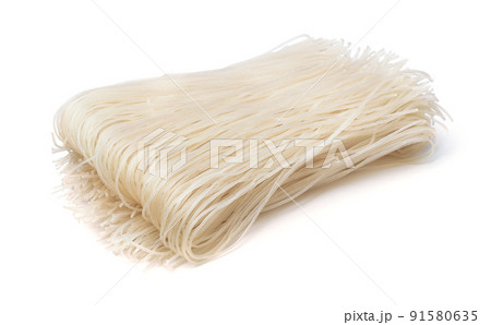 Dried uncooked rice noodles 91580635