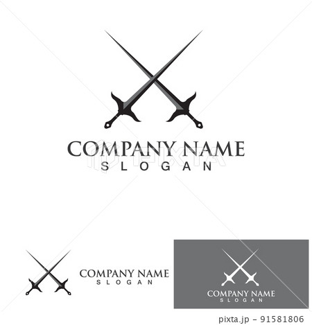 Sword game item vector symbol logo templateのイラスト素材 [91581806] - PIXTA