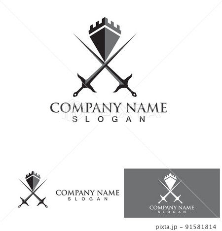 Sword game item vector symbol logo template Sword game item vector symbol logo template 91581814