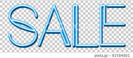 Blue Neon Text Sale cut out Blue Neon Text Sale cut out 91584801