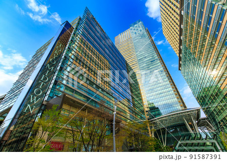 東京　港区赤坂の都市風景　東京ミッドタウン 91587391