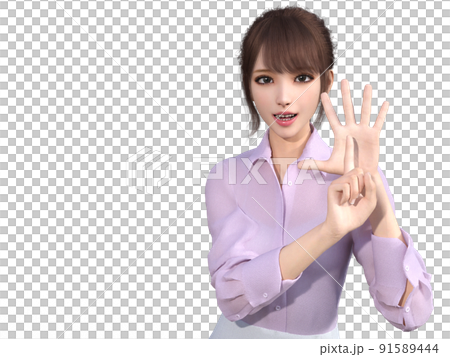 Young woman OL in 6 poses 91589444