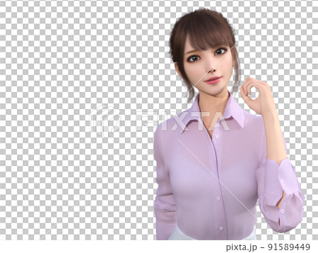 Young woman OL in 0 pose 91589449