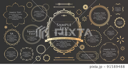 おしゃれなフレームデザイン。流行のあしらい 91589488