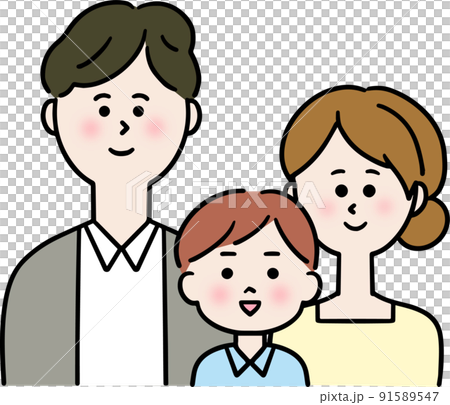Illustration of parent and child / family 91589547