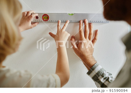 Happy Father and Son Hanging Picture Happy Father and Son Hanging Picture 91590094