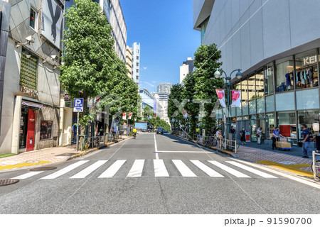 東京渋谷の都市風景　オルガン坂 91590700