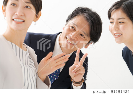 記念写真　男性　女性 91591424