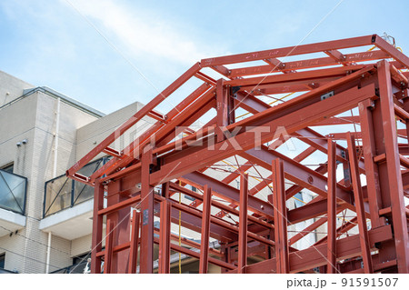 鉄骨の建物の構造　鉄骨造 91591507