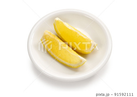 レモンの櫛切りカット写真 91592111