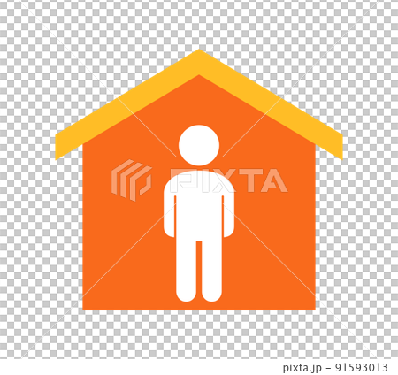 Icon of a person at home 91593013