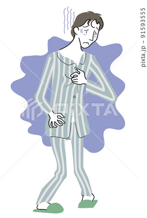 不安感を覚える男性 91593555