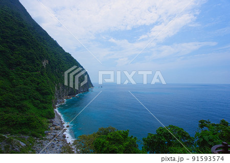 Qingshui Cliff is one of the most spectacular sights on Taiwan's Pacific coast. Qingshui Cliff is one of the most spectacular sights on Taiwan's Pacific coast. 91593574