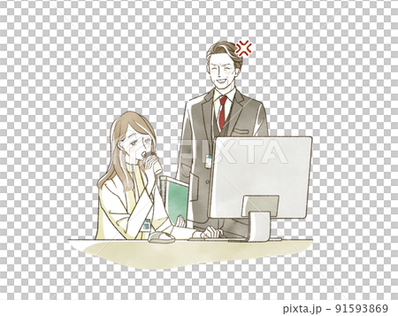 一個對下屬感到沮喪的老闆 91593869