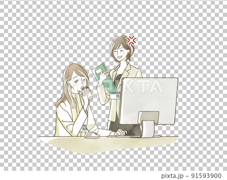 部下にイラついている上司 91593900