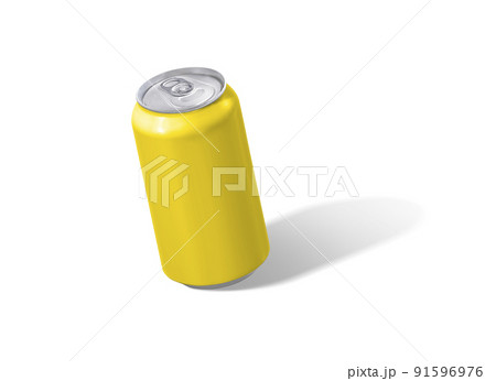 Metallic can mockup isolated on white background 91596976