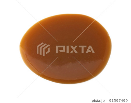 caramel sauce isolated on white background caramel sauce isolated on white background 91597499