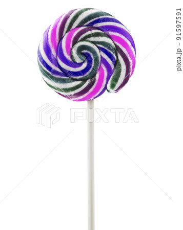 retro style colorful round shape lollipop on white background retro style colorful round shape lollipop on white background 91597591