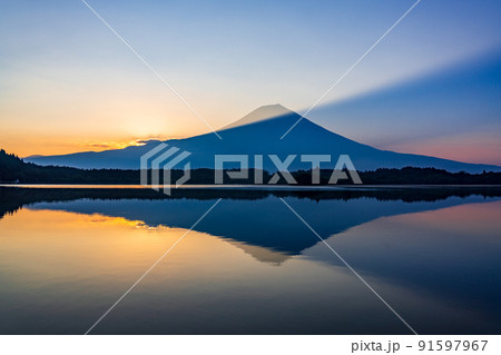 (静岡県)富士山・田貫湖の夜明け 夏 (静岡県)富士山・田貫湖の夜明け 夏 91597967