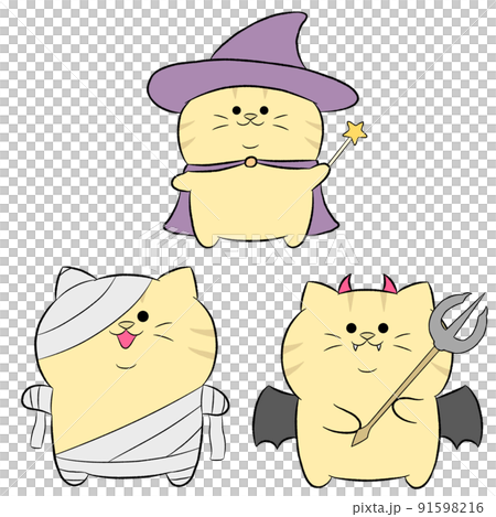 ゆるかわ茶トラのハロウィンコスプレ　3点セット① 91598216