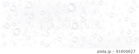 Clear water drops, dew or dripping rain droplets 91600627