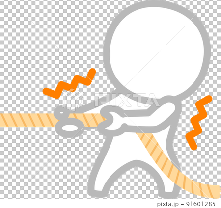 ロープを引く人物、綱引き 91601285