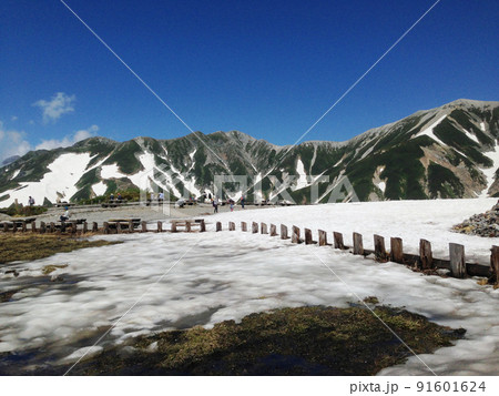 立山黒部の雪山 91601624