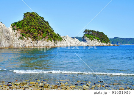 三陸復興国立公園 岩手県 宮古市 みやこ浄土ヶ浜 奥浄土ヶ浜海浜田代崎半島を望む 三陸復興国立公園 岩手県 宮古市 みやこ浄土ヶ浜 奥浄土ヶ浜海浜田代崎半島を望む 91601939