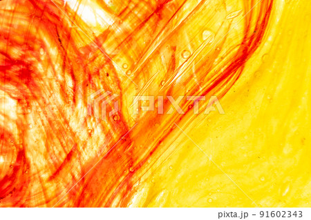 Abstract colorful glass texture with bubbles of red and white transparent color background  91602343