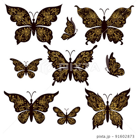Butterflies with Pattern 91602873