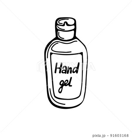 hand sanitizer. hand drawn vector illustration  91603168