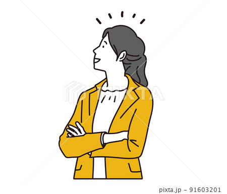 良いことを思いつくアジア人女性 91603201