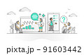 Virtual doctor as medical health support online monocolor outline concept Virtual doctor as medical health support online monocolor outline concept 91603442