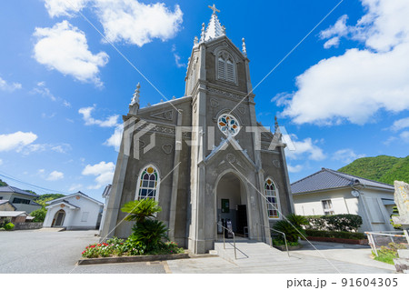 《熊本県》天草の﨑津集落　天草市河浦町﨑津一帯の風景 91604305