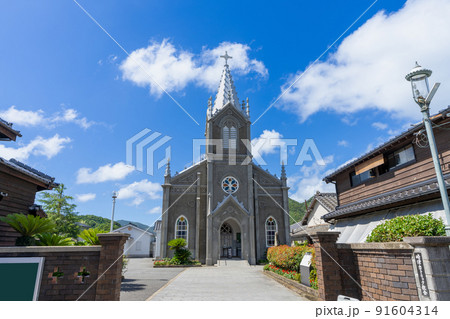 《熊本県》天草の﨑津集落　天草市河浦町﨑津一帯の風景 91604314