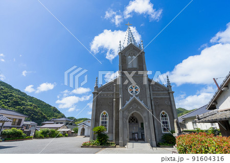 《熊本県》天草の﨑津集落 天草市河浦町﨑津一帯の風景 《熊本県》天草の﨑津集落 天草市河浦町﨑津一帯の風景 91604316