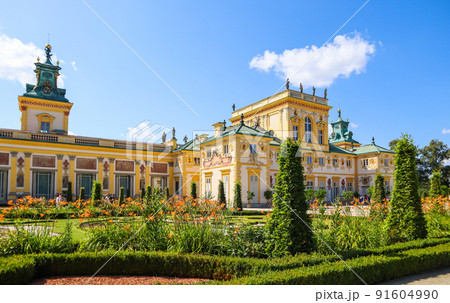 Royal Wilanow Palace in Warsaw. Residence of King John III Sobieski. Poland. August 2019 Royal Wilanow Palace in Warsaw. Residence of King John III Sobieski. Poland. August 2019 91604990