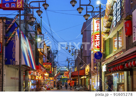 大阪 新世界 夕暮れ・薄暮空 大阪 新世界 夕暮れ・薄暮空 91605278